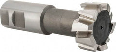 Interstate - 1-27/32" Cut Diam, 53/64" Cut Width, 1-1/32" Neck Diam, 1-1/4" Shank Diam, 4-13/16" OAL, M42 Cobalt T-Slot Cutter - Uncoated, 1" Bolt, Straight Teeth, 10 Teeth - Exact Tool & Supply