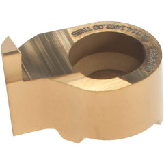 HORN - 1462U114 Grade TN35, 1/16" Cutting Width Carbide Grooving Insert - 0.098" Max Depth of Cut, Right Hand, 0.008" Corner Radius, TiN Finish - Exact Tool & Supply