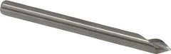Hertel - 1/8" Head Diam, 1/8" Shank Diam, 1 Flute 60° Solid Carbide Countersink - Bright Finish, 1-1/2" OAL, Single End, Straight Shank, Right Hand Cut - Exact Tool & Supply