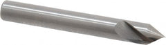 Hertel - 1/4" Head Diam, 1/4" Shank Diam, 1 Flute 60° Solid Carbide Countersink - Exact Tool & Supply