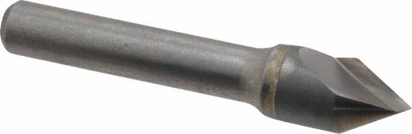 Hertel - 1/2" Head Diam, 3/8" Shank Diam, 1 Flute 60° Solid Carbide Countersink - Exact Tool & Supply