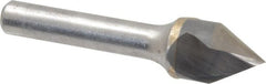 Hertel - 5/8" Head Diam, 3/8" Shank Diam, 1 Flute 60° Solid Carbide Countersink - Exact Tool & Supply