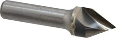 Hertel - 3/4" Head Diam, 1/2" Shank Diam, 1 Flute 60° Solid Carbide Countersink - Exact Tool & Supply