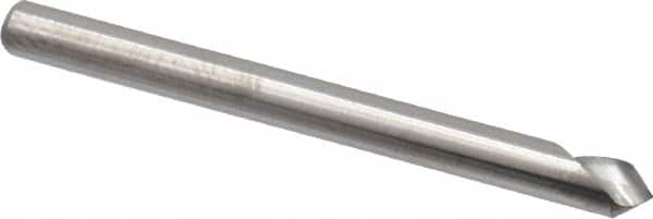 Hertel - 1/8" Head Diam, 1/8" Shank Diam, 1 Flute 82° Solid Carbide Countersink - Exact Tool & Supply