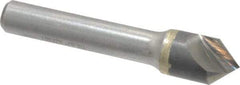 Hertel - 1/2" Head Diam, 3/8" Shank Diam, 1 Flute 82° Solid Carbide Countersink - Bright Finish, 2-1/2" OAL, Single End, Straight Shank, Right Hand Cut - Exact Tool & Supply