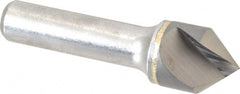 Hertel - 3/4" Head Diam, 1/2" Shank Diam, 1 Flute 82° Solid Carbide Countersink - Exact Tool & Supply