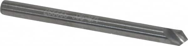 Hertel - 1/8" Head Diam, 1/8" Shank Diam, 1 Flute 90° Solid Carbide Countersink - Exact Tool & Supply