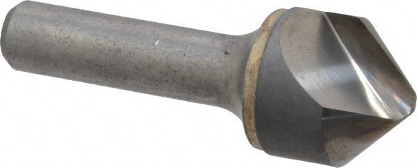 Hertel - 1" Head Diam, 1/2" Shank Diam, 1 Flute 90° Solid Carbide Countersink - Exact Tool & Supply