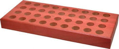 Made in USA - 36 Collet, DA180 Wood Collet Rack and Tray - 6 Inch Wide x 1-1/2 Inch High x 14 Inch Long - Exact Tool & Supply