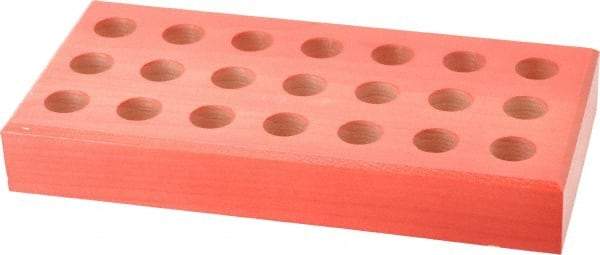 Made in USA - 21 Collet, DA100 Wood Collet Rack and Tray - 4 Inch Wide x 1-1/4 Inch High x 8-1/2 Inch Long - Exact Tool & Supply