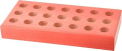 Made in USA - 21 Collet, DA100 Wood Collet Rack and Tray - 4 Inch Wide x 1-1/4 Inch High x 8-1/2 Inch Long - Exact Tool & Supply