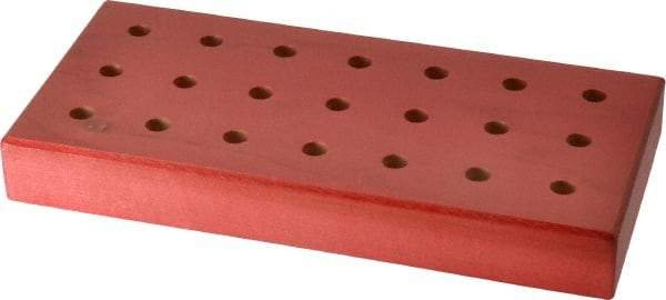 Made in USA - 21 Collet, DA300 Wood Collet Rack and Tray - 3-3/4 Inch Wide x 1 Inch High x 8 Inch Long - Exact Tool & Supply