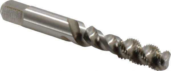 Hertel - 3/8-24 UNF 3 Flute 3B Bottoming Spiral Flute Tap - High Speed Steel, 2-15/16" OAL, Right Hand Flute, Right Hand Thread, H3 - Exact Tool & Supply