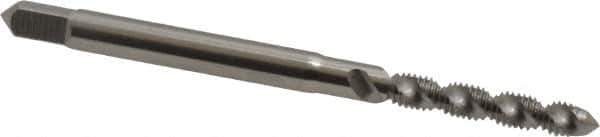 Hertel - M3x0.50 Metric Coarse 2 Flute 6H Plug Spiral Flute Tap - High Speed Steel, 1-15/16" OAL, Right Hand Flute, Right Hand Thread, D3 - Exact Tool & Supply