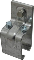 National Mfg. - 300 Lb Capacity, Galvanized, Single Splice Box Rail Bracket - 2" Long, 4-1/2" High, 2-1/4" Wide - Exact Tool & Supply