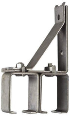 National Mfg. - 300 Lb Capacity, Galvanized, Double Splice Box Rail Bracket - 1-3/4" Long, 8-3/8" High, 4-1/2" Wide - Exact Tool & Supply