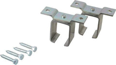 National Mfg. - 300 Lb Capacity, Galvanized, Single Ceiling Box Rail Bracket - 4-7/8" Long, 3-1/2" High, 1-1/2" Wide - Exact Tool & Supply
