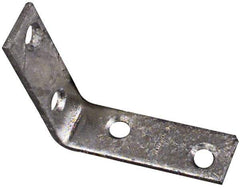 National Mfg. - 2-1/2" Long x 5/8" Wide, Steel, Corner Brace - Hot-Dipped Galvanized - Exact Tool & Supply