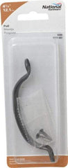 National Mfg. - 4.777" Long x 0.7" Wide x 1.005" High, Utility Pull - Black Coated, Steel, 4.153" Center to Center - Exact Tool & Supply