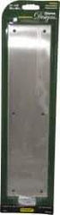 National Mfg. - 3-1/2" Wide x 15" OAL Nickel Push Plate - Satin Nickel Finish - Exact Tool & Supply