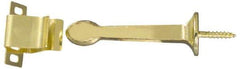 National Mfg. - 3" Projection Door Holder - Door & Wall Mount, Bright Brass Finish - Exact Tool & Supply