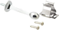 National Mfg. - 3" Projection Door Holder - Door & Wall Mount, Chrome Finish - Exact Tool & Supply