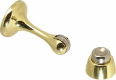 National Mfg. - 3" Projection Magnetic Door Holder - Door & Wall Mount, Brass Finish - Exact Tool & Supply