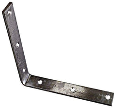 National Mfg. - 8" Long x 1-1/4" Wide, Steel, Corner Brace - Hot-Dipped Galvanized - Exact Tool & Supply