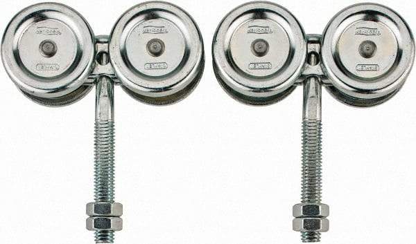 National Mfg. - 2 Piece, Zinc, Box Track Trolley - Use with Square Box Track - Exact Tool & Supply