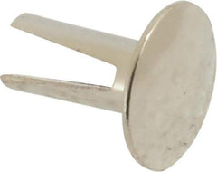RivetKing - 0.1 to 0.17" Hole Diam, Dome Head, Nickel Plated Steel, Split Rivet - 5/16 Head Diam, 5/16" Length Under Head, 9/64 Body Diam - Exact Tool & Supply
