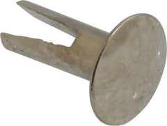 RivetKing - 0.1 to 0.17" Hole Diam, Dome Head, Nickel Plated Steel, Split Rivet - 5/16 Head Diam, 3/8" Length Under Head, 9/64 Body Diam - Exact Tool & Supply