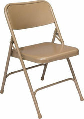 NPS - 18-1/4" Wide x 20-1/4" Deep x 29-1/2" High, Steel Standard Folding Chair - Beige - Exact Tool & Supply