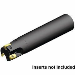 Kennametal - 1" Cut Diam, 1" Shank Diam, 7.989" OAL, Indexable Square Shoulder End Mill - Cylindrical Shank, 0° Lead Angle - Exact Tool & Supply