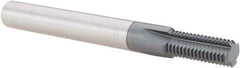 Scientific Cutting Tools - 7/16-20 Thread, 3/8" Shank Diam, AlTiN+ Coating, Solid Carbide Straight Flute Thread Mill - 4 Flutes, 3-1/2" OAL, 7/16" Min Noml Diameter - Exact Tool & Supply