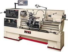 Jet - 14" Swing, 40" Between Centers, 230 Volt, Triple Phase Engine Lathe - 7MT Taper, 7-1/2 hp, 25 to 1,800 RPM, 3-1/8" Bore Diam, 40" Deep x 47" High x 97-1/2" Long - Exact Tool & Supply