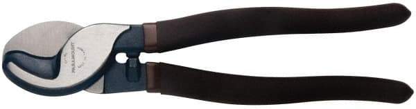 Paramount - 9-1/2" OAL, Cable Cutter - 1/2" Jaw Length x 3/8" Jaw Width, Oval/Curved Head, Plastic Dipped Handle - Exact Tool & Supply