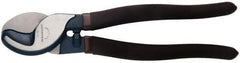 Paramount - 9-1/2" OAL, Cable Cutter - 1/2" Jaw Length x 3/8" Jaw Width, Oval/Curved Head, Plastic Dipped Handle - Exact Tool & Supply