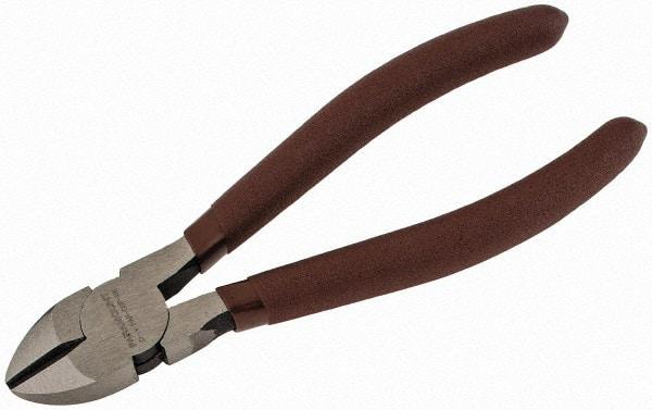 Paramount - 6" OAL, Diagonal Cutter - 13/16" Jaw Length x 3/4" Jaw Width, Oval Head, Plastic Dipped Handle - Exact Tool & Supply