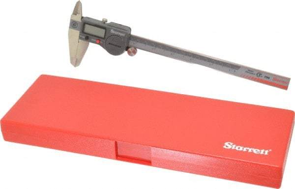 Starrett - 0 to 200mm Range, 0.01mm Resolution, IP67 Electronic Caliper - Stainless Steel with 1-7/8" Stainless Steel Jaws, 0.02mm Accuracy, Serial Output - Exact Tool & Supply