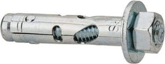 Powers Fasteners - 3/8" Diam, 3/8" Drill, 1-7/8" OAL, 1/2" Min Embedment Sleeve Concrete Anchor - 1018 Steel, Hex Nut Head, Hex Drive - Exact Tool & Supply