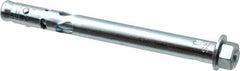 Powers Fasteners - 1/2" Diam, 1/2" Drill, 5-1/4" OAL, 1-1/4" Min Embedment Sleeve Concrete Anchor - 1018 Steel, Hex Nut Head, Hex Drive - Exact Tool & Supply