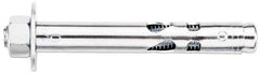Powers Fasteners - 1/2" Diam, 1/2" Drill, 4" OAL, Sleeve Concrete Anchor - 1018 Steel, Hex Nut Head, Hex Drive - Exact Tool & Supply