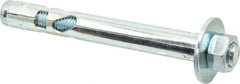Powers Fasteners - 3/4" Diam, 3/4" Drill, 6-1/4" OAL, Sleeve Concrete Anchor - 1018 Steel, Hex Nut Head, Hex Drive - Exact Tool & Supply
