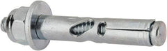 Powers Fasteners - 1/4" Diam, 1/4" Drill, 1-3/8" OAL, Sleeve Concrete Anchor - 1018 Steel, Acorn Nut Head, Hex Drive - Exact Tool & Supply