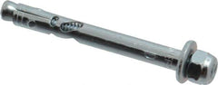 Powers Fasteners - 1/4" Diam, 1/4" Drill, 2-1/4" OAL, Sleeve Concrete Anchor - 1018 Steel, Acorn Nut Head, Hex Drive - Exact Tool & Supply