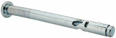 Powers Fasteners - 1/4" Diam, 1/4" Drill, 2-3/4" OAL, Sleeve Concrete Anchor - 1018 Steel, Round Head, Combination Slotted/Phillips Drive - Exact Tool & Supply