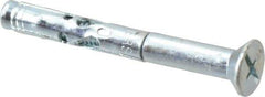 Powers Fasteners - 1/4" Diam, 1/4" Drill, 2" OAL, Sleeve Concrete Anchor - 1018 Steel, Flat Head, Combination Slotted/Phillips Drive - Exact Tool & Supply