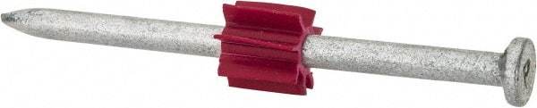 Powers Fasteners - 0.145" Shank Diam, Grade 1062 Steel Powder Actuated Drive Pin - 0.3" Head Diam, 2-1/2" Shank Length - Exact Tool & Supply