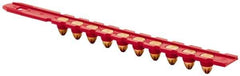 Powers Fasteners - 10 Load, Red, 0.27 Caliber, Power Load Strip Powder Actuated Load - 7" Wide x 2" Deep x 1-1/2" High, For Use with HILTI DX350; HILTI DX36M; HILTI DX451; HILTI DX460; P3500; P3600; PA351; PA3500; RAMSET SA270; VIPER - Exact Tool & Supply