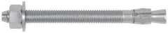 Powers Fasteners - 1-1/4" Diam, 1-1/4" Drill, 9" OAL, 2" Min Embedment Wedge Expansion Concrete Anchor - 1018 Steel, Zinc-Plated Finish, Hex Nut Head, Hex Drive, 4-3/4" Thread Length - Exact Tool & Supply